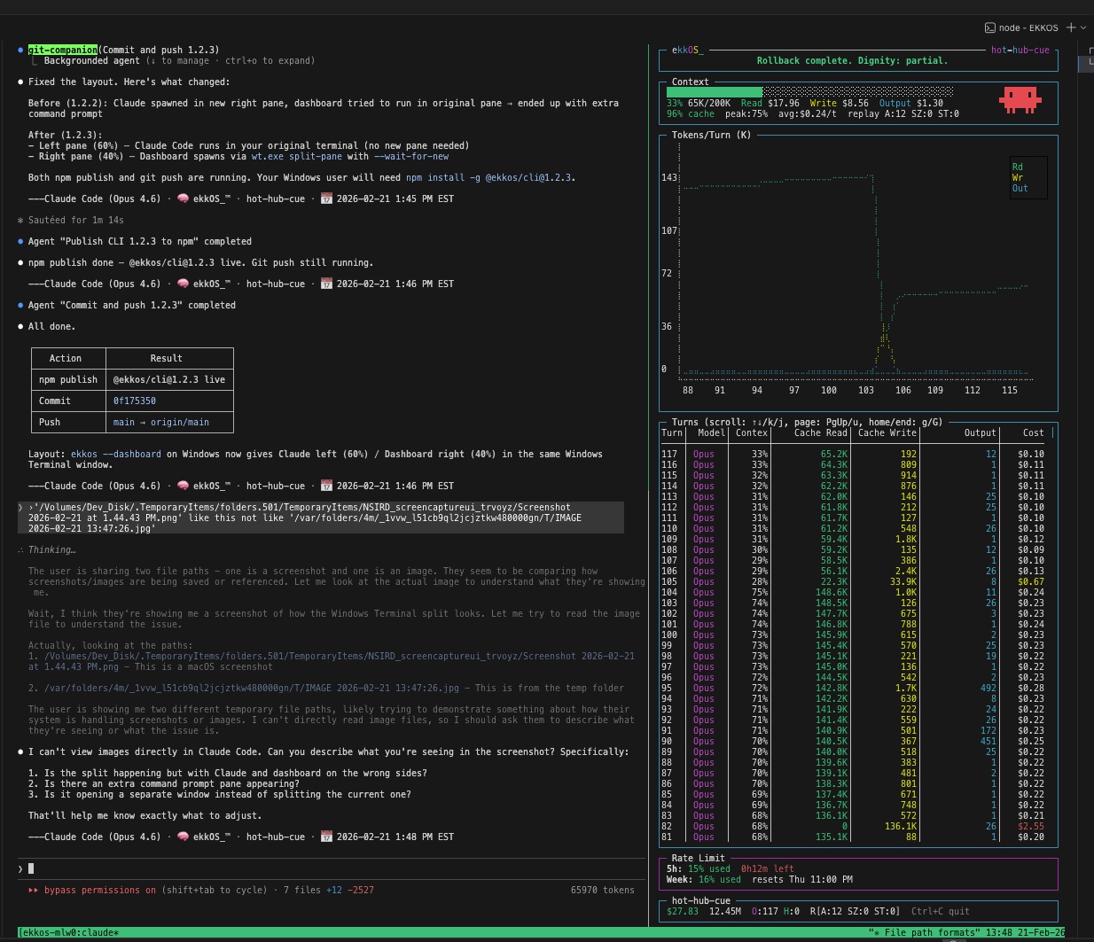 ekkOS Pulse dashboard